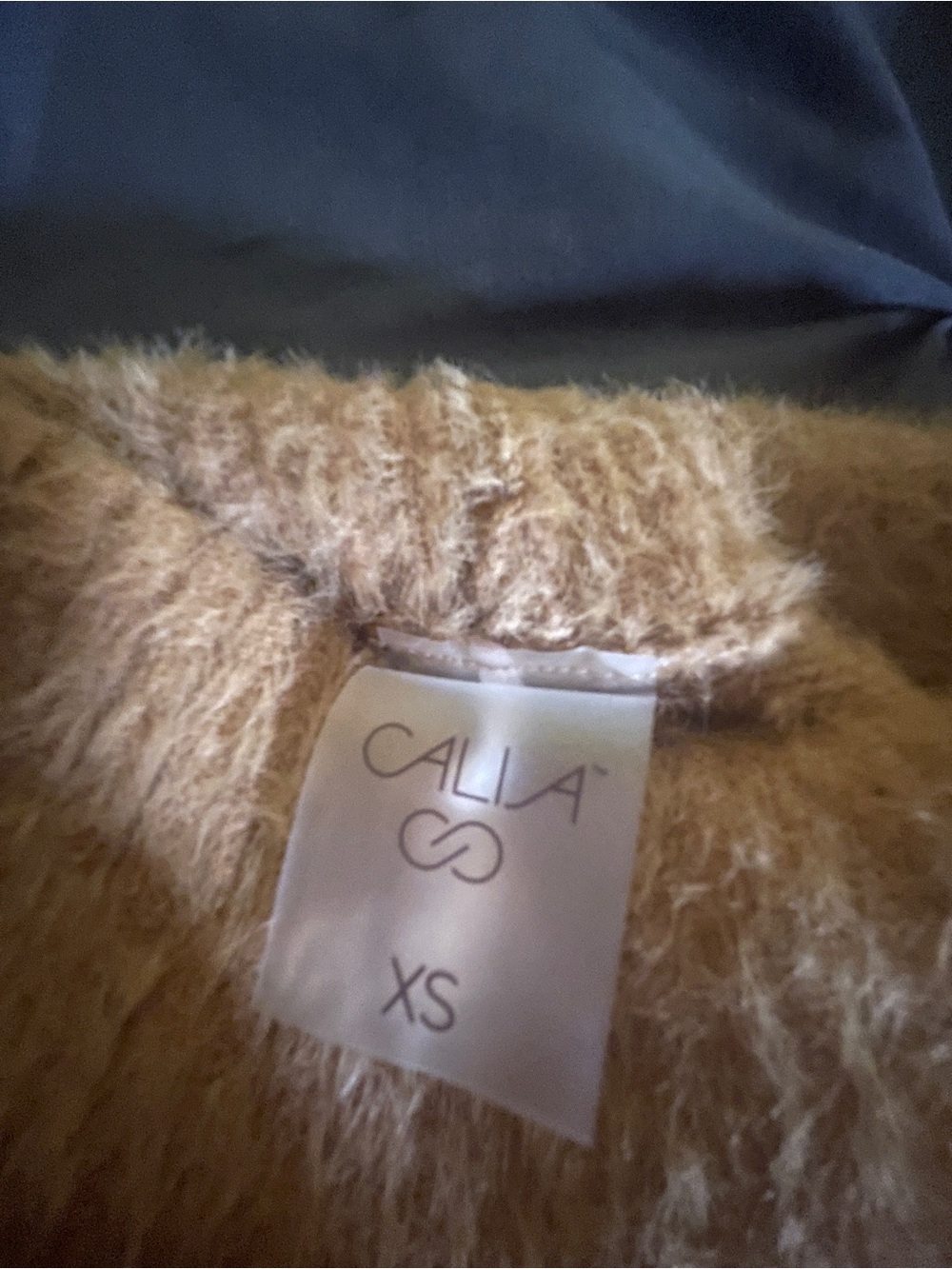 Calia by Carrie Underwood Light Autumn Orange Fuzzy Turtle/Cowl Neck Sweater - Picture 4 of 6